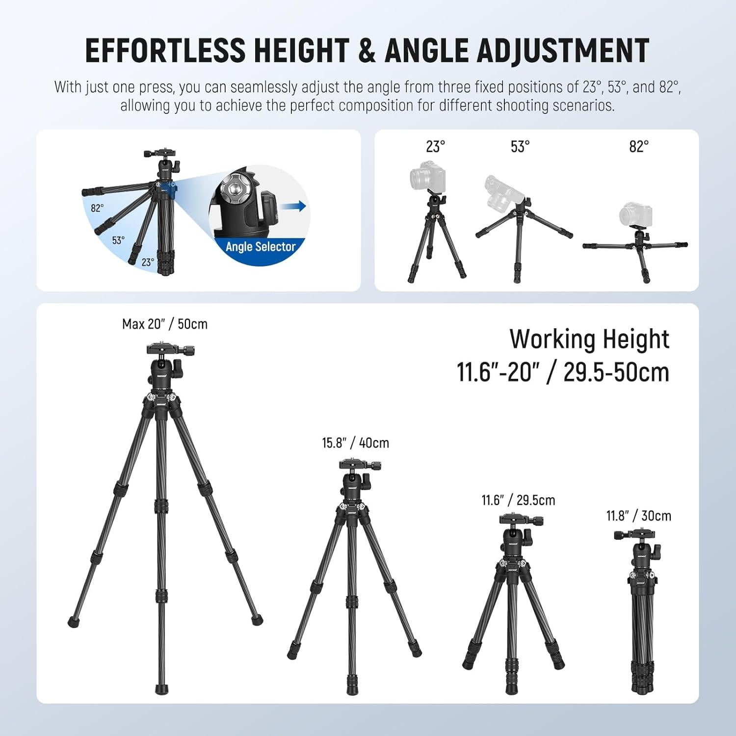 Soporte de Cámara NEEWER con Brazo Mágico y Trípode Mini