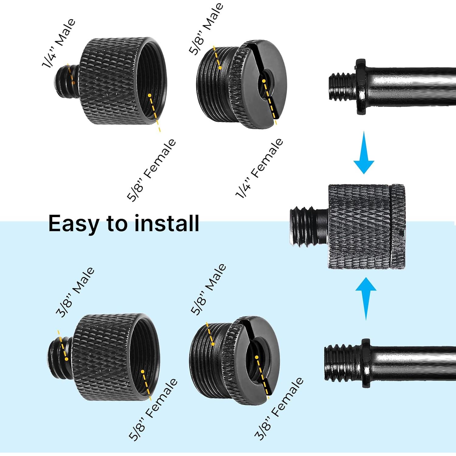 IXTECH Juego de Adaptadores para Soporte de Micrófono - 8 Piezas