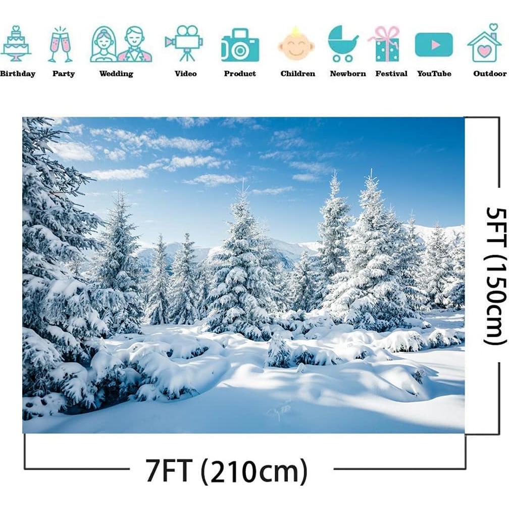 Fondo Navideño 2.1x1.5m Vinilo DH-147 Decoración Fiesta