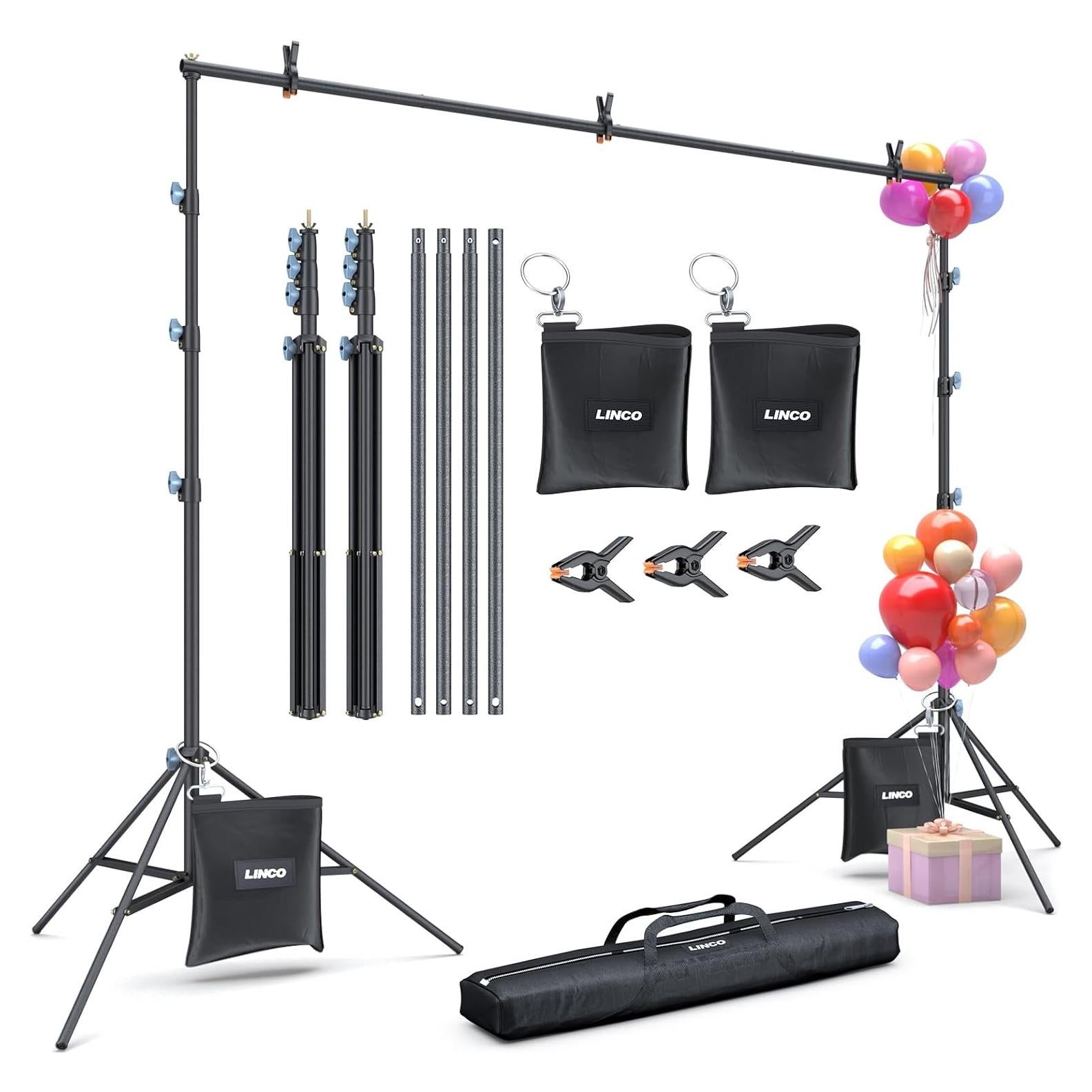 Soporte de Fondo LINCO 9x10 ft Ajustable para Fotografía