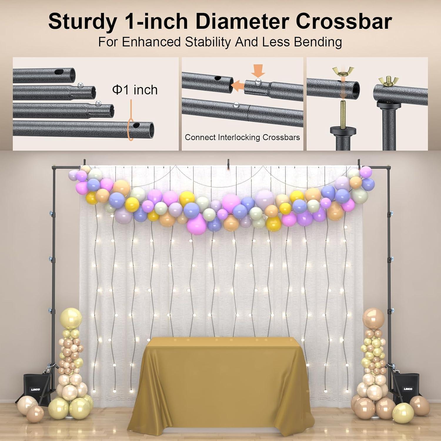 Soporte de Fondo LINCO 9x10 ft Ajustable para Fotografía