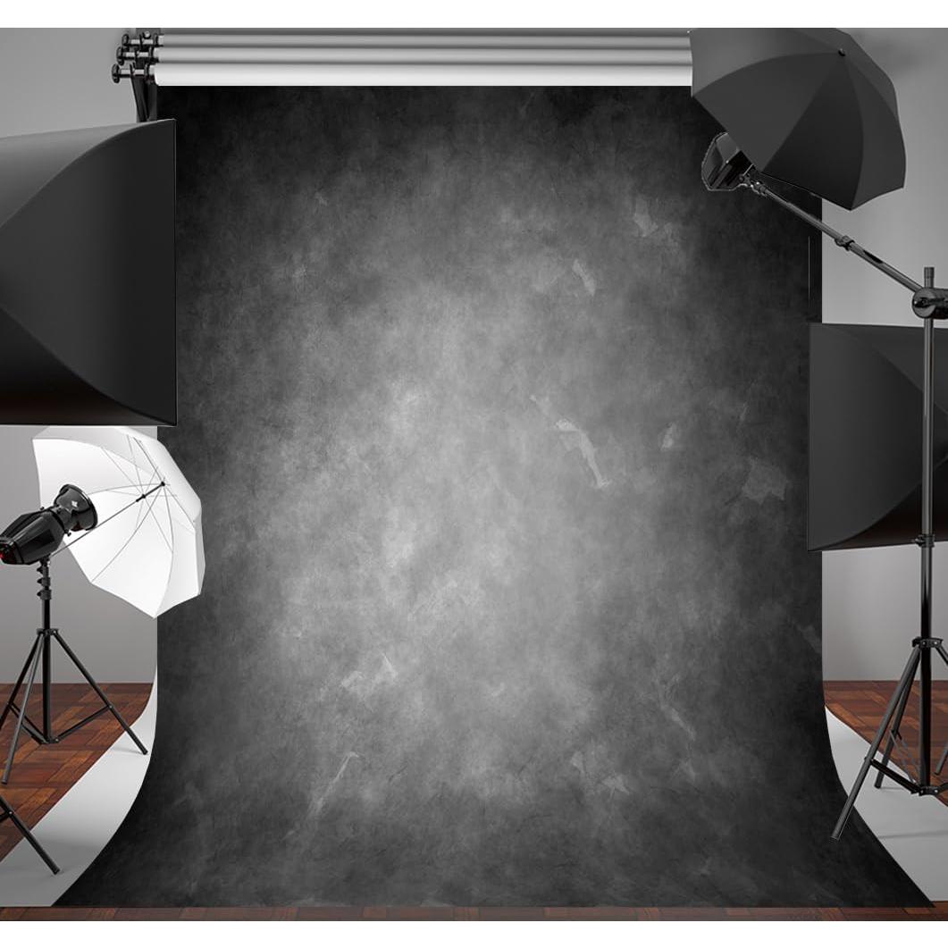 Fondo de Fotografía 5x7ft DePhoto Negro Plegable Poliester