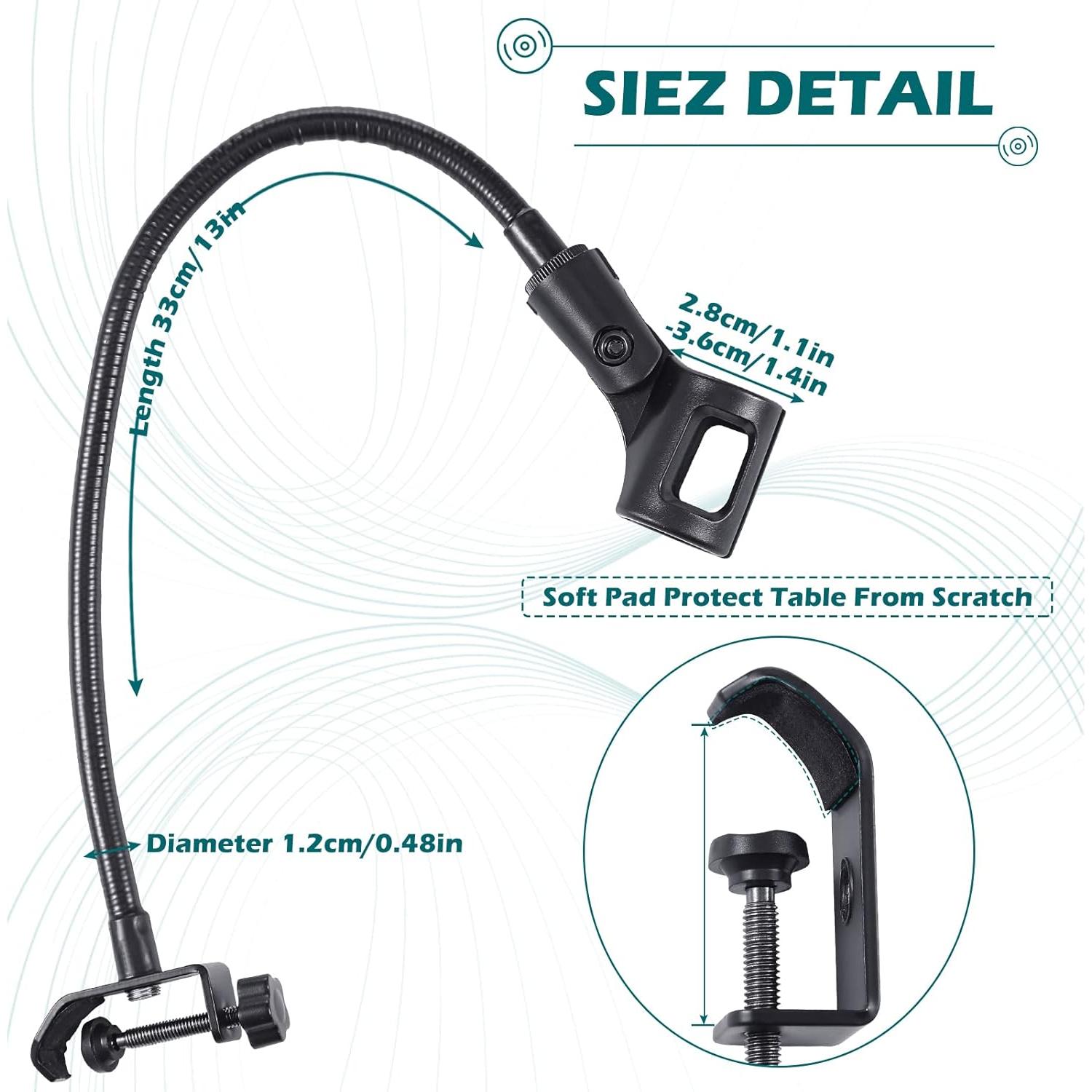 Soporte de Micrófono Flexible Flutesan 33 cm Ajustable