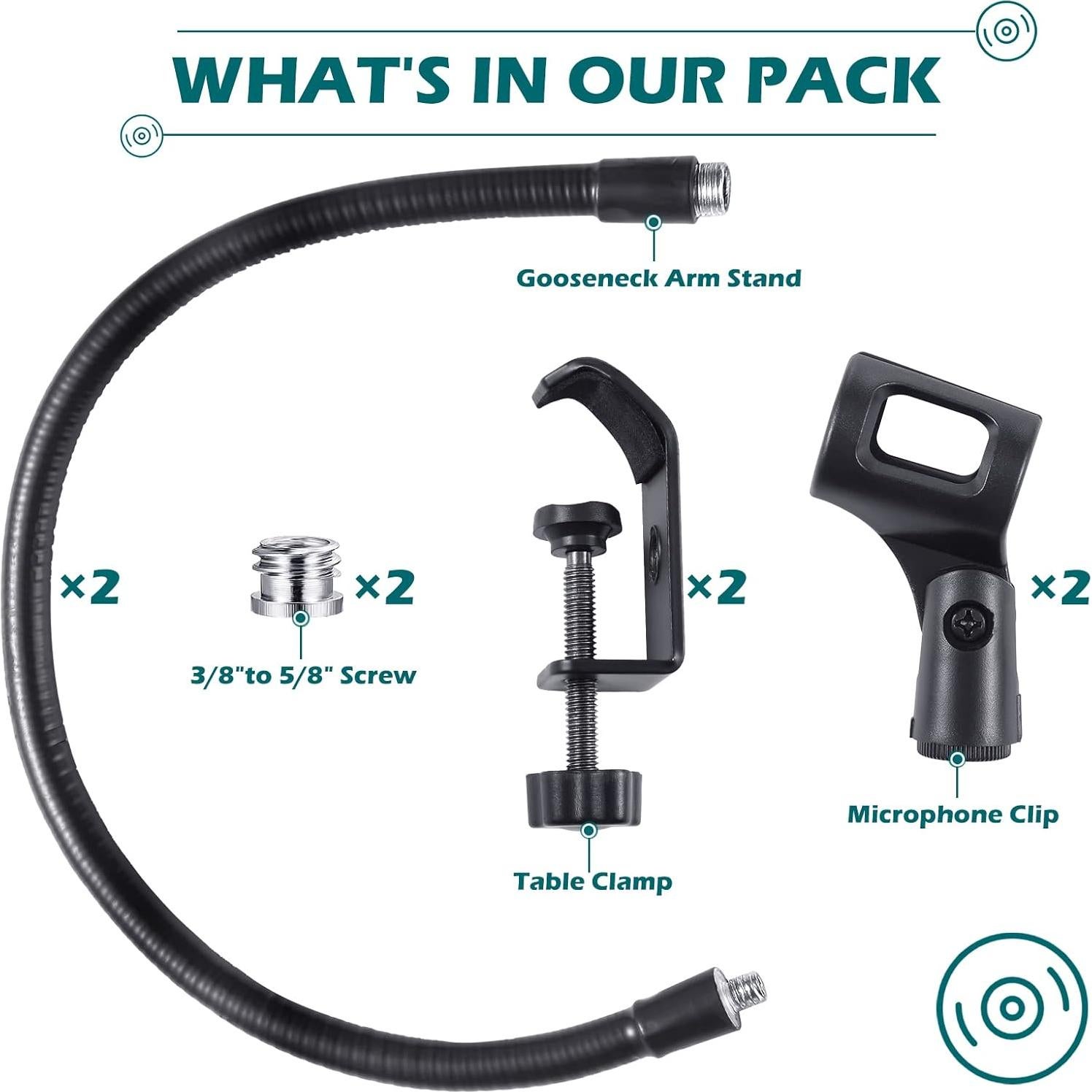 Soporte de Micrófono Flexible Flutesan 33 cm Ajustable