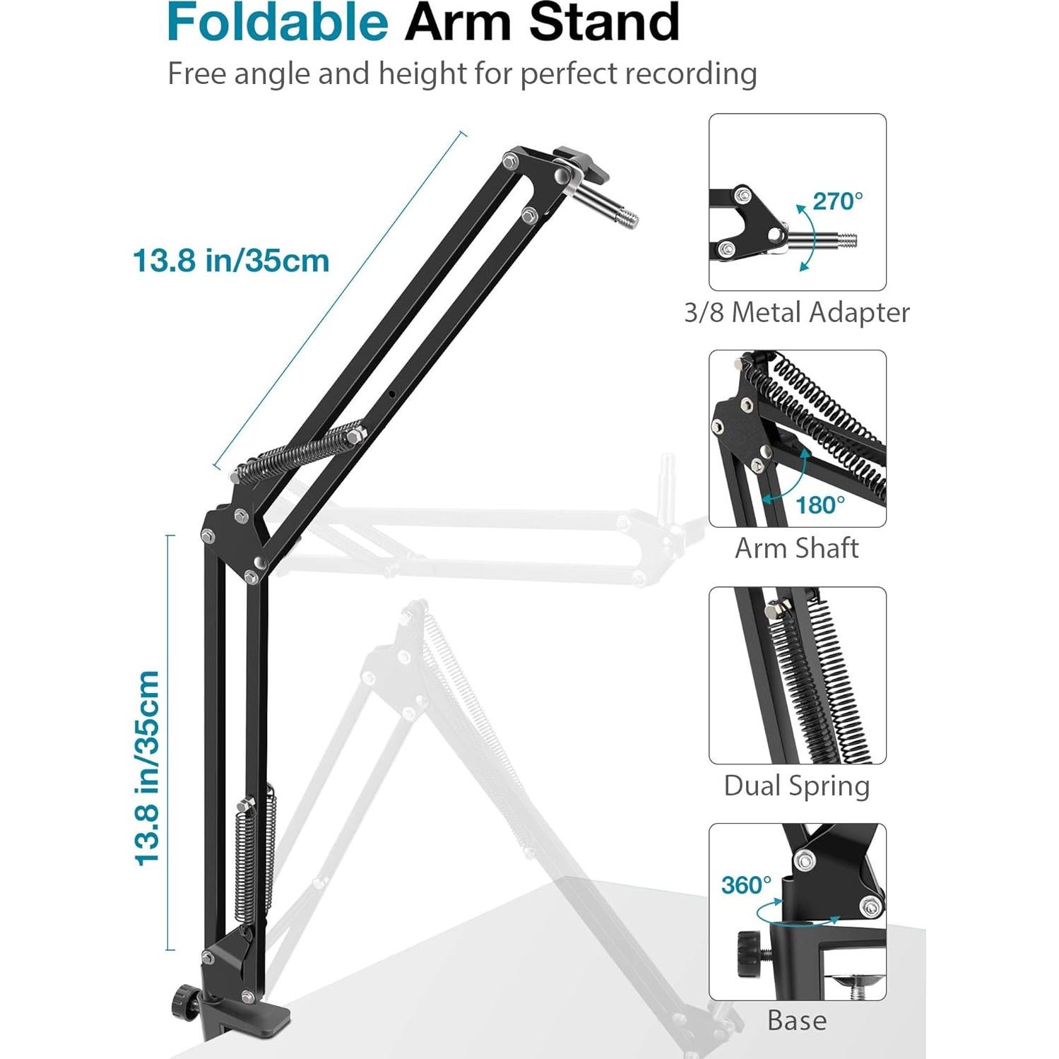 Soporte de Micrófono InnoGear Ajustable para Blue Yeti Nano