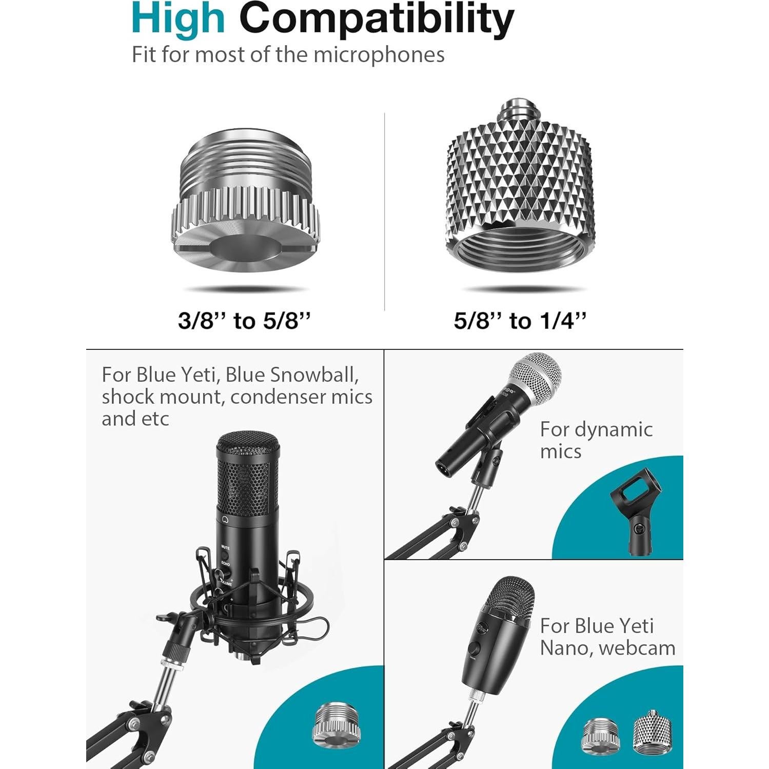 Soporte de Micrófono InnoGear Ajustable para Blue Yeti Nano