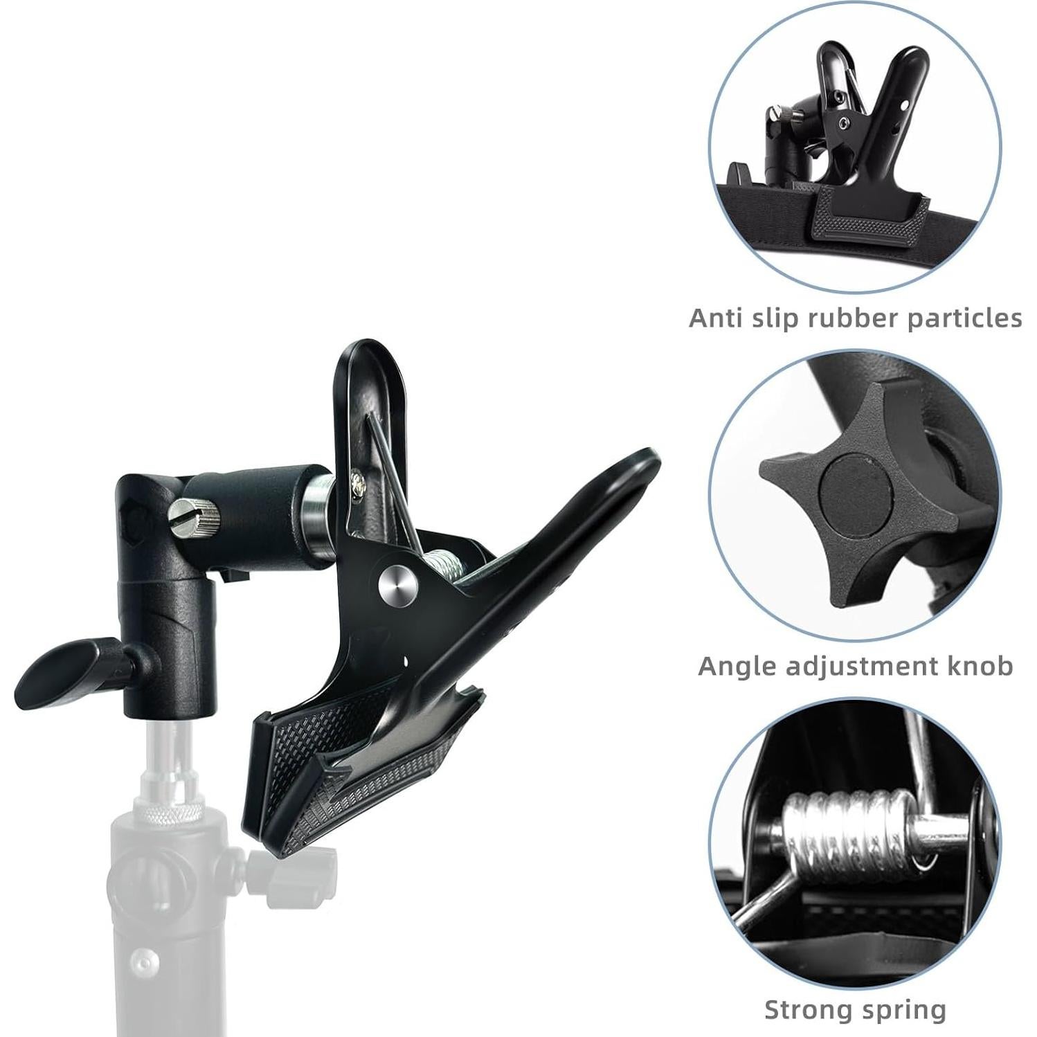 Soporte de Reflector de Fotografía LAPGOOD - 2 Paquetes, Metal 5.08 cm