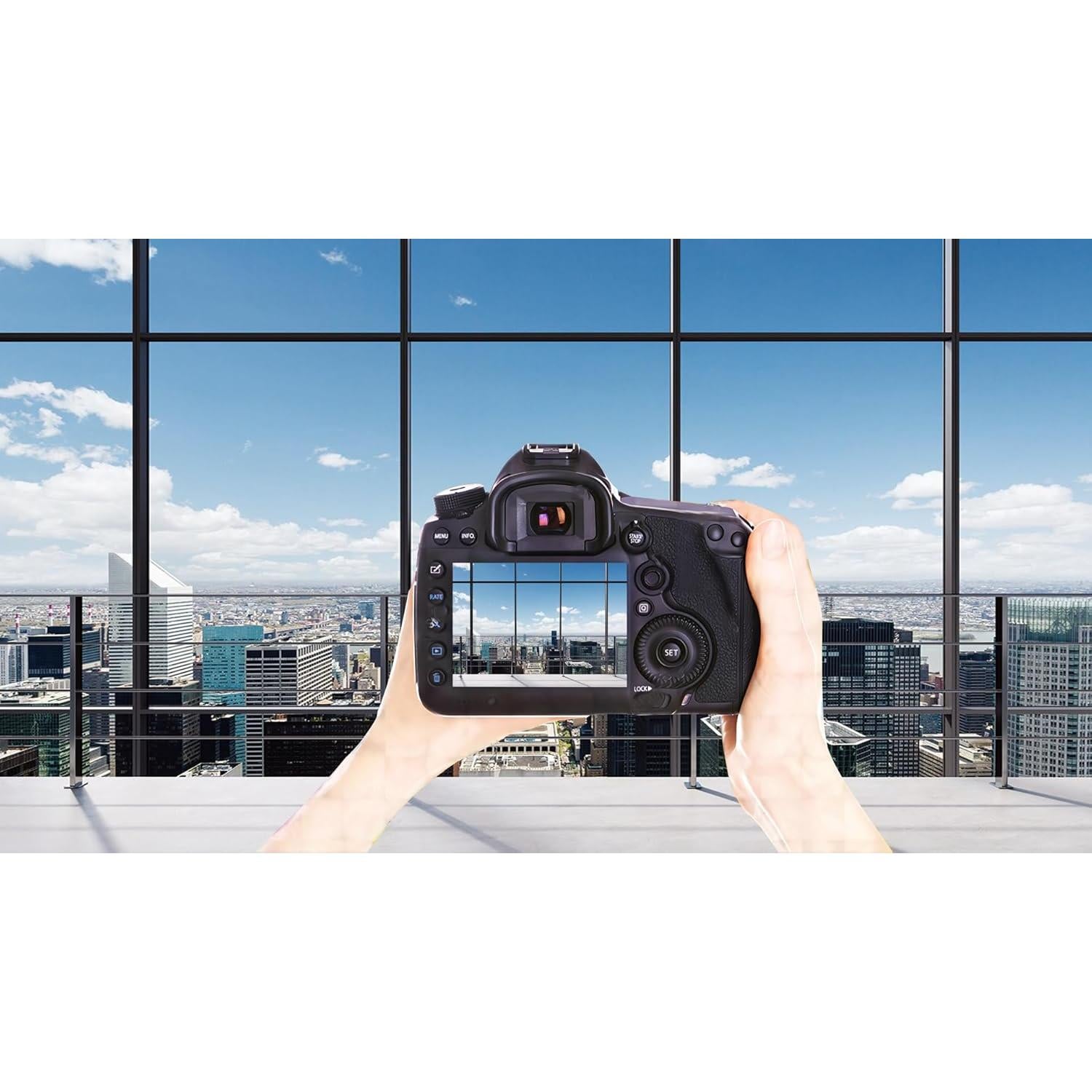 Fondo de Oficina YYNXSY 2.4x1.8m Vinilo para Videoconferencias