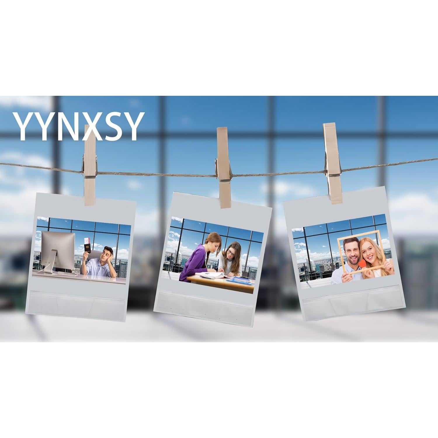 Fondo de Oficina YYNXSY 2.4x1.8m Vinilo para Videoconferencias