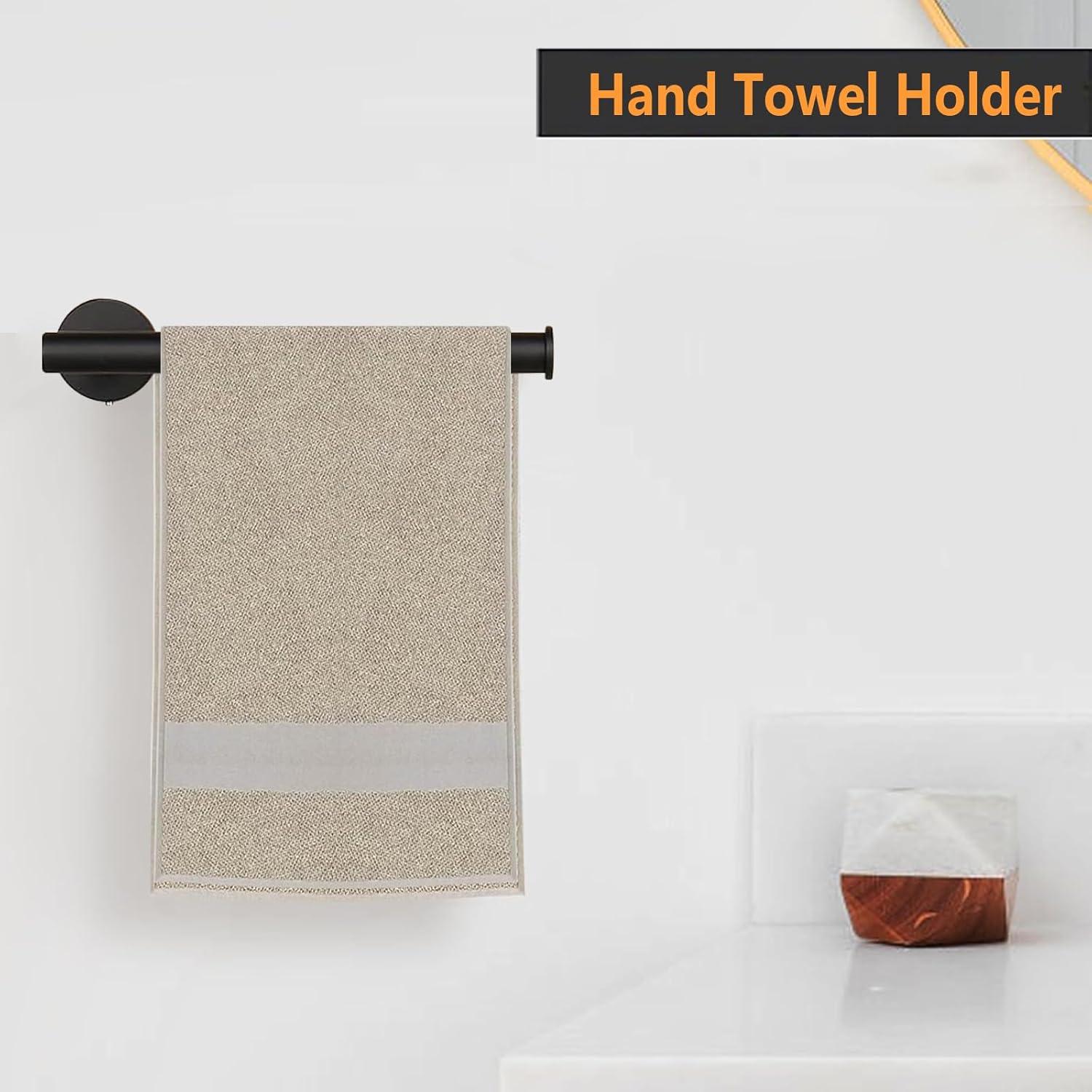 Soporte para Toalla de Mano Sotuai Acero Inoxidable Negro Mate