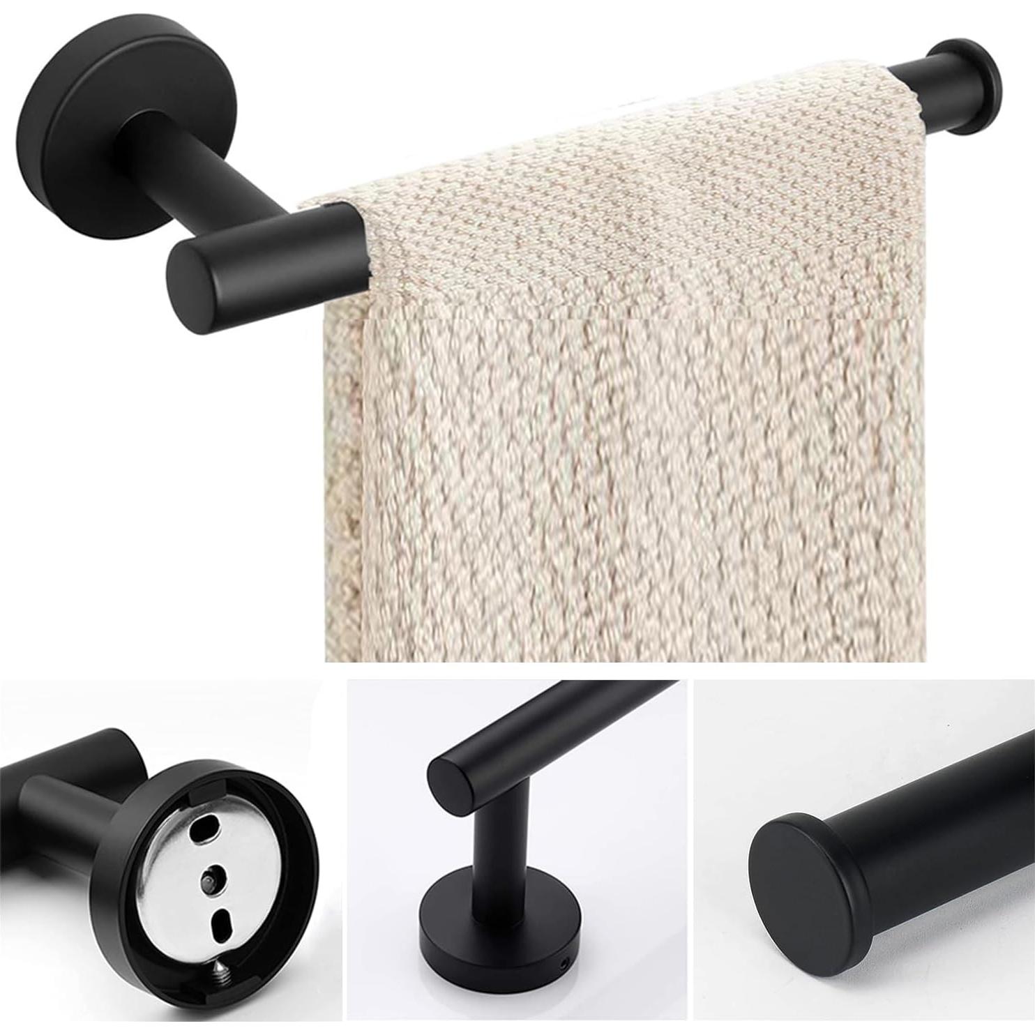 Soporte para Toalla de Mano Sotuai Acero Inoxidable Negro Mate