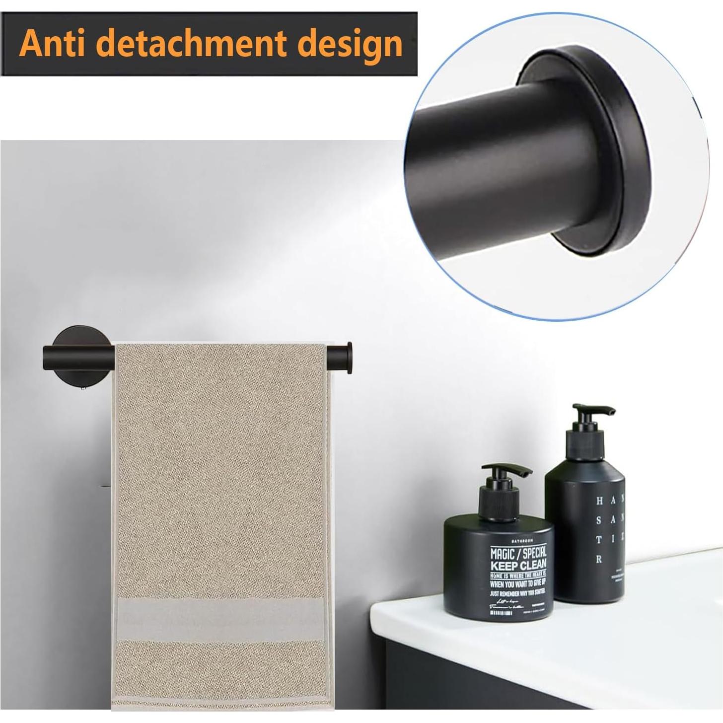 Soporte para Toalla de Mano Sotuai Acero Inoxidable Negro Mate