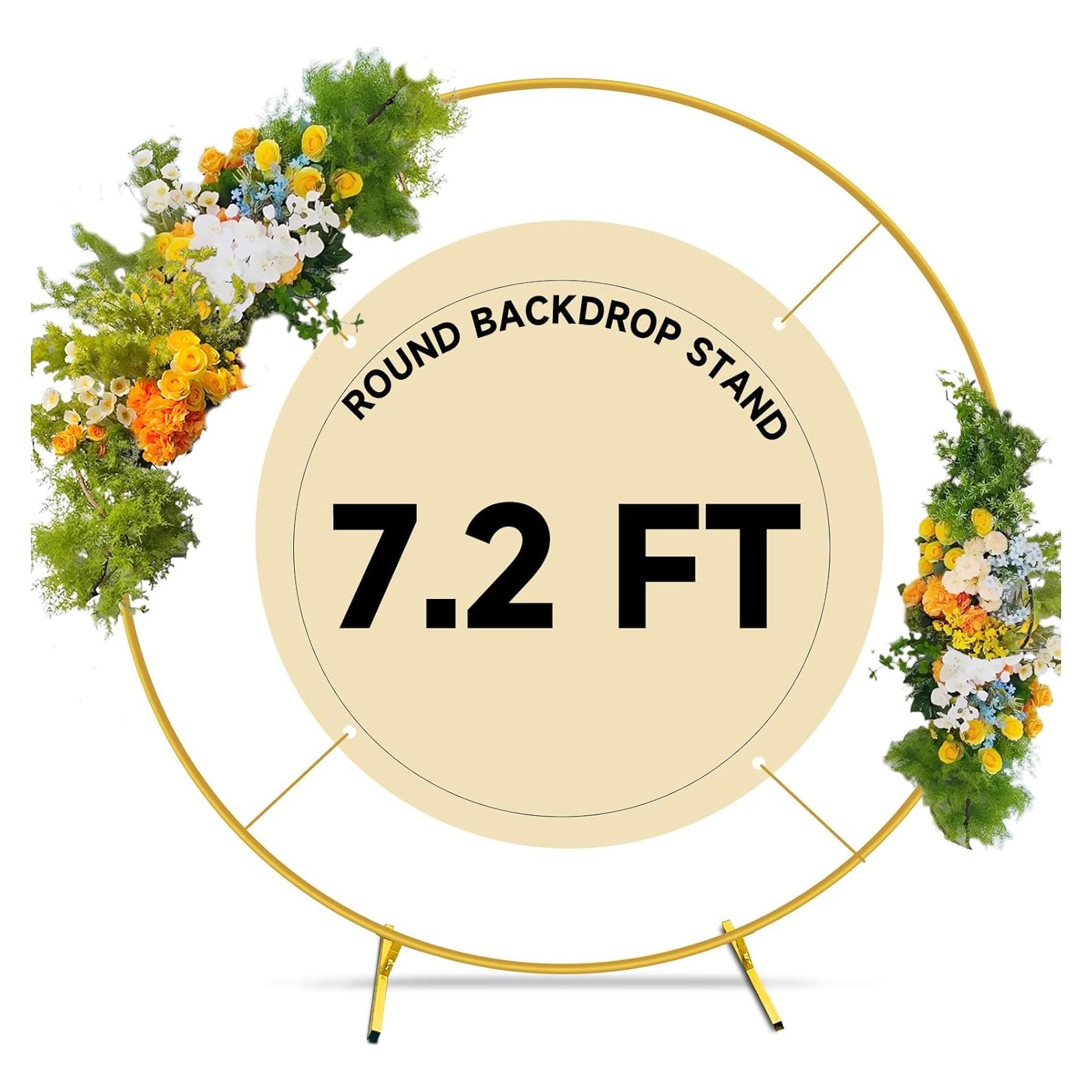 Arco de Globos Dorado 2.2m JEBUTU Soporte Metal para Eventos