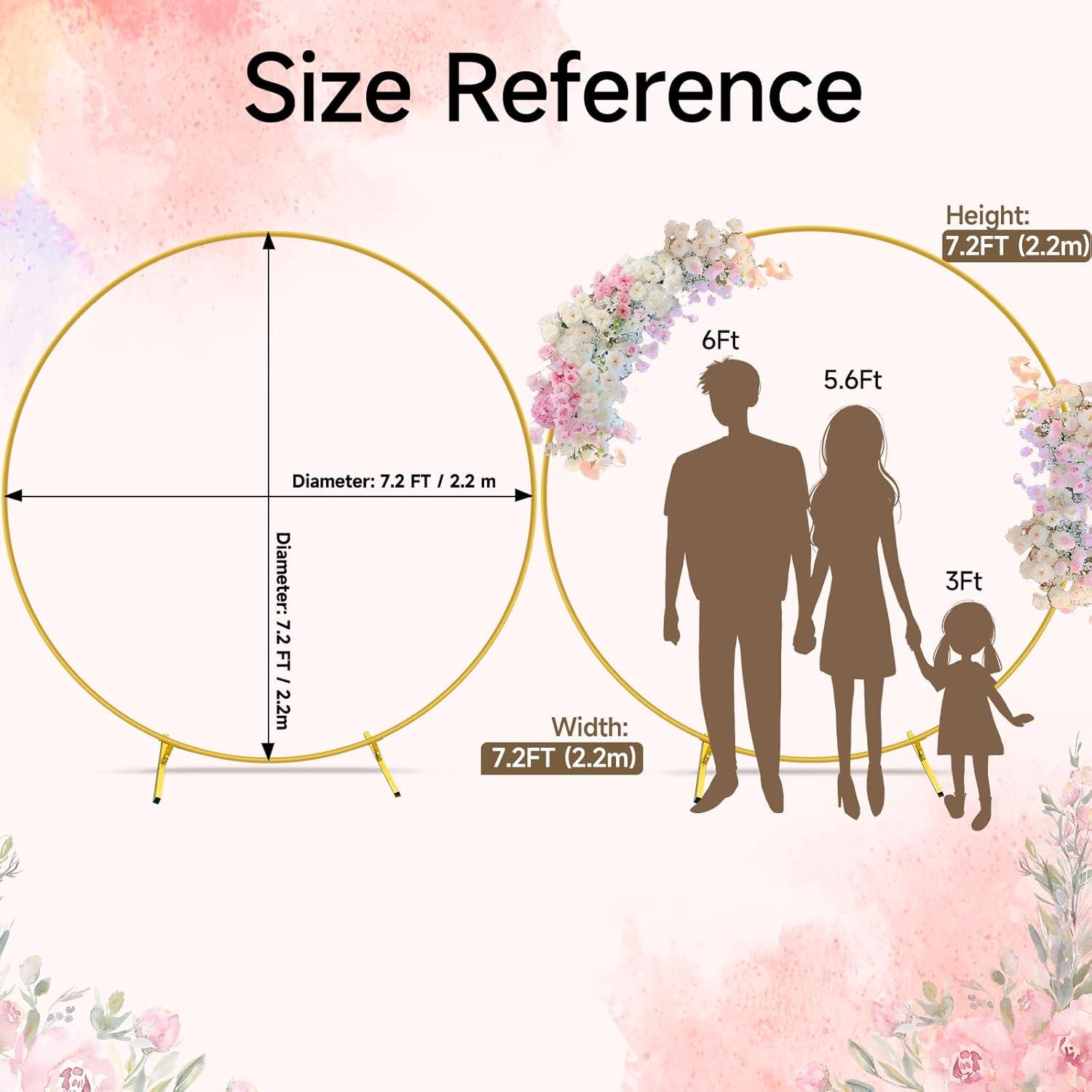 Arco de Globos Dorado 2.2m JEBUTU Soporte Metal para Eventos