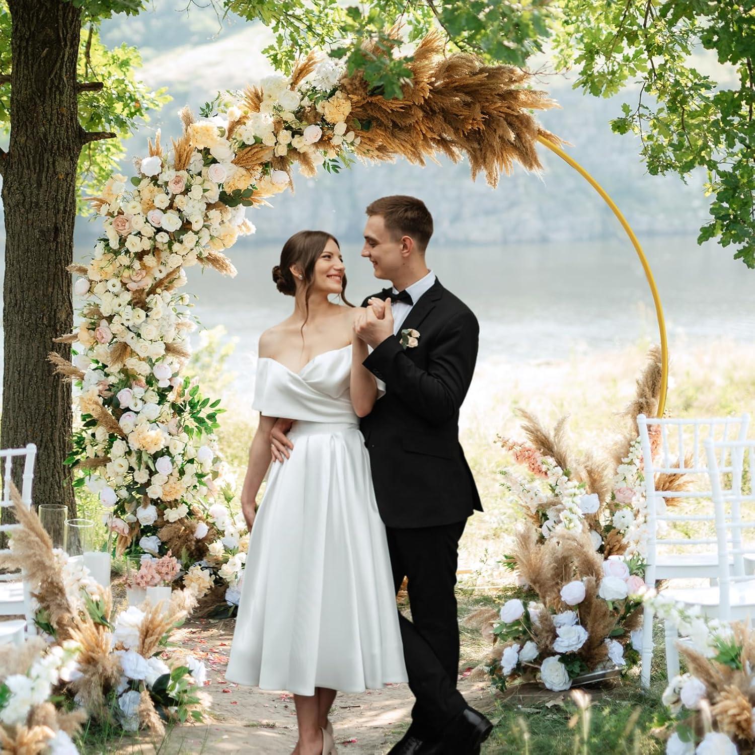 Arco de Globos Dorado 2.2m JEBUTU Soporte Metal para Eventos