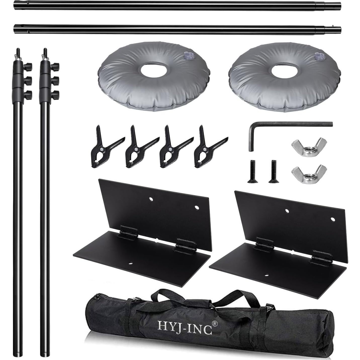 Kit Soporte Fondo Fotografía Ajustable HYJ-1017 2.59m x 3.05m