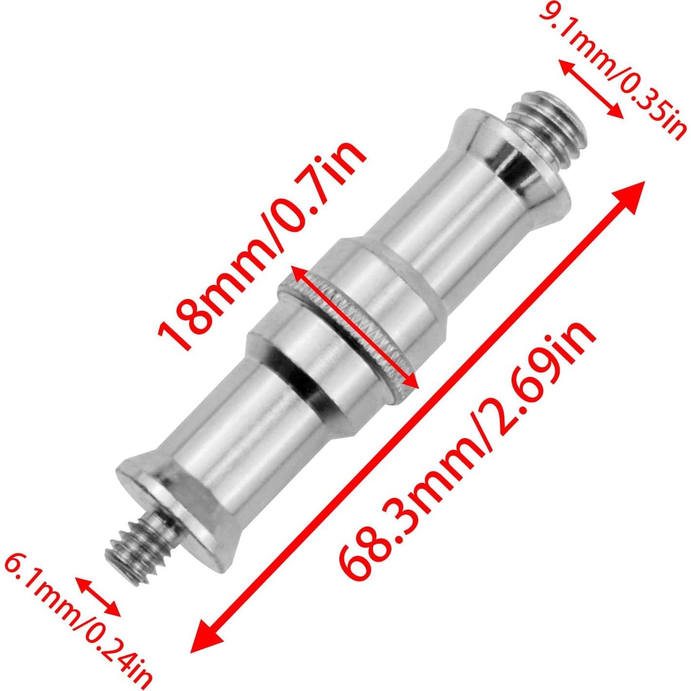 Adaptador de rosca 1/4 a 3/8 Dsjnf - 2 piezas metálico