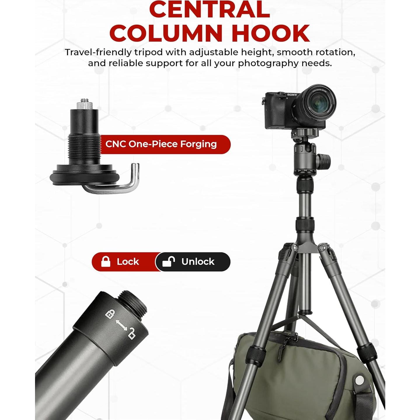 Trípode de Aluminio Ligero Reflex TLS-TP431 190cm 5kg