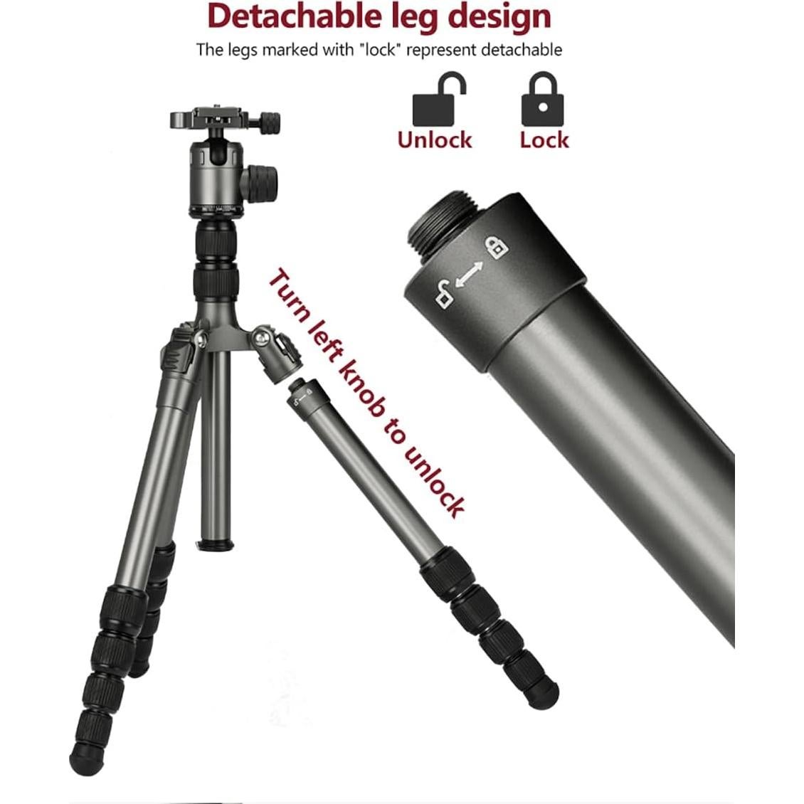 Trípode de Aluminio Ligero Reflex TLS-TP431 190cm 5kg