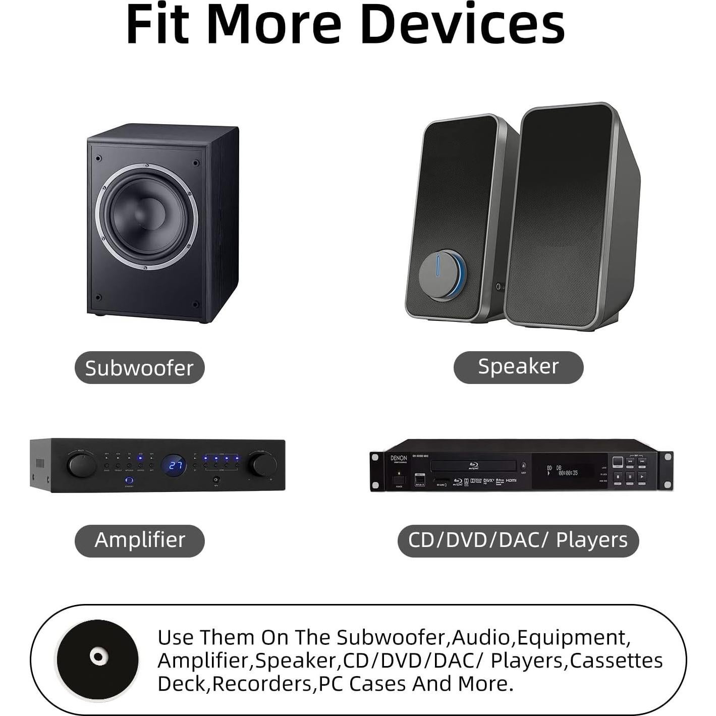 Pies de Aislamiento Monosaudio 40x10mm para Altavoces