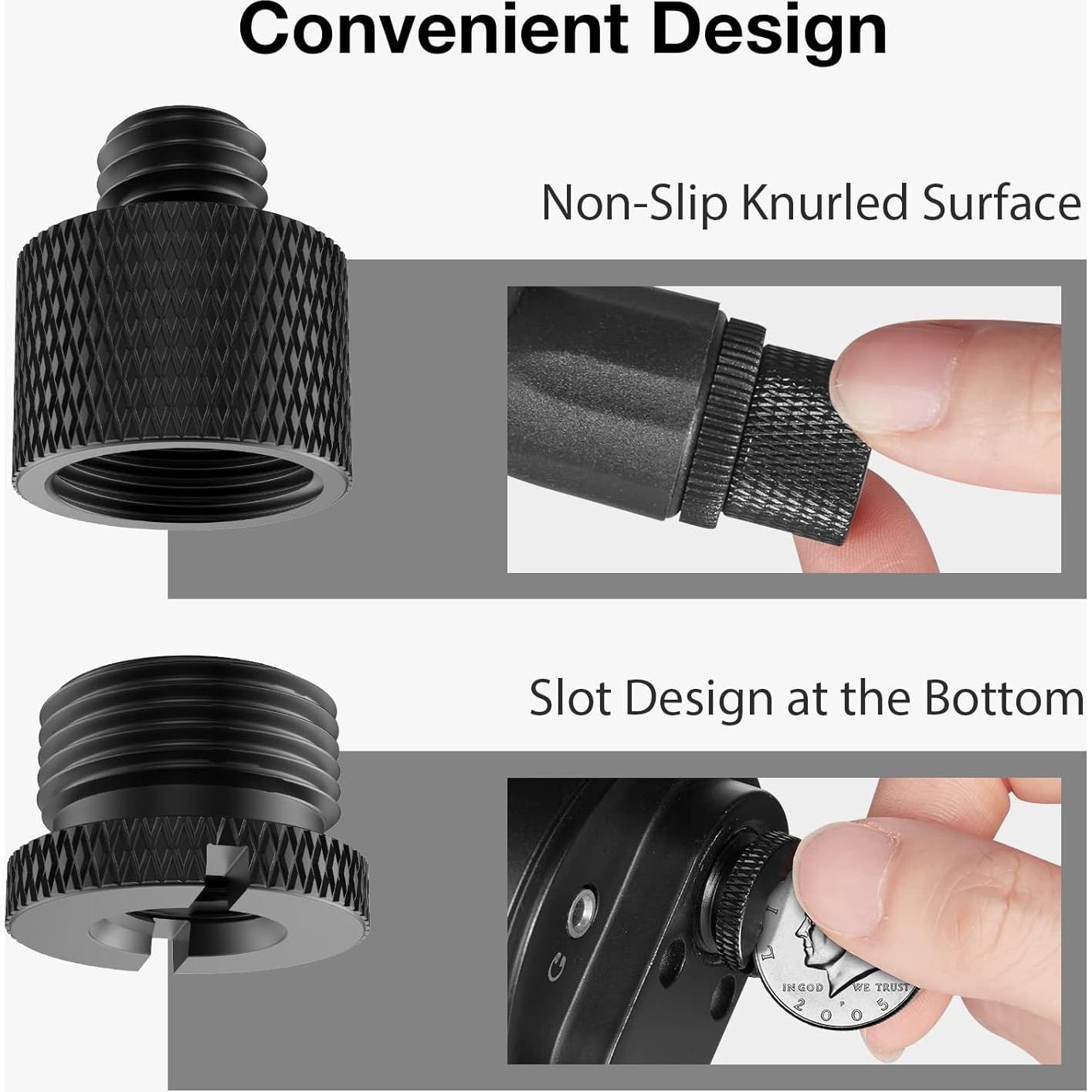 InnoGear Adaptadores de Micrófono 8 Piezas Aluminio 1/4" 3/8" 5/8"