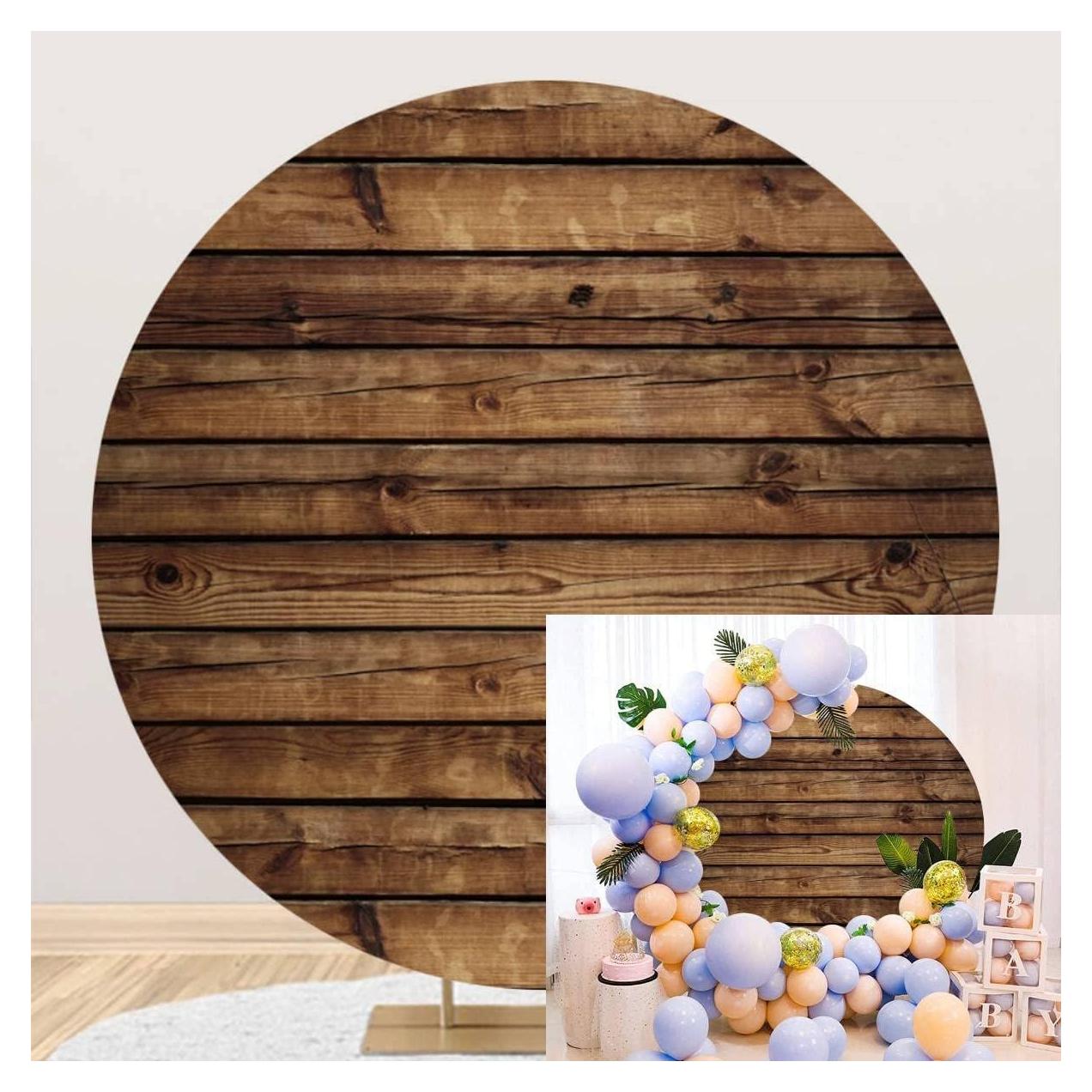 Cubierta de fondo redonda 2.3m madera marrón LFEEY