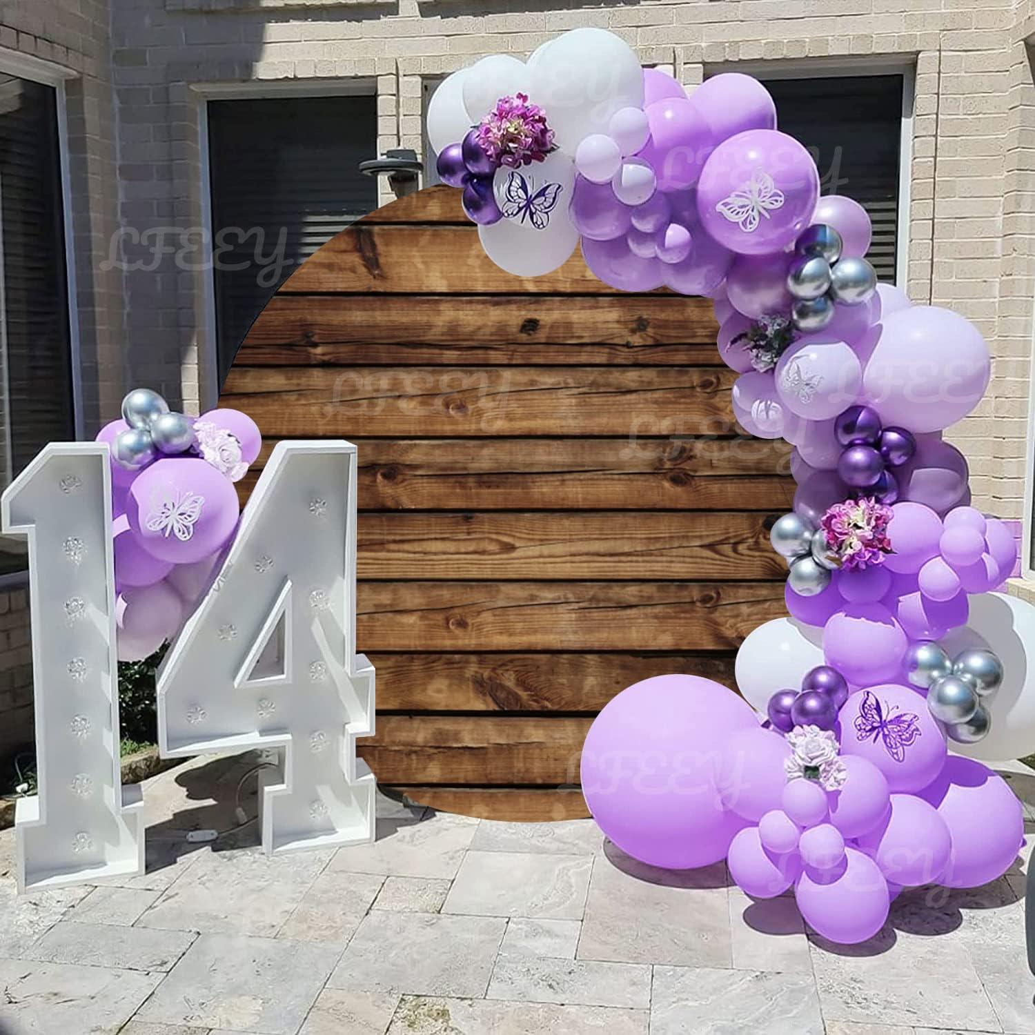 Cubierta de fondo redonda 2.3m madera marrón LFEEY