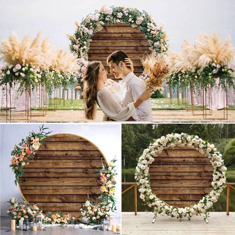 Cubierta de fondo redonda 2.3m madera marrón LFEEY