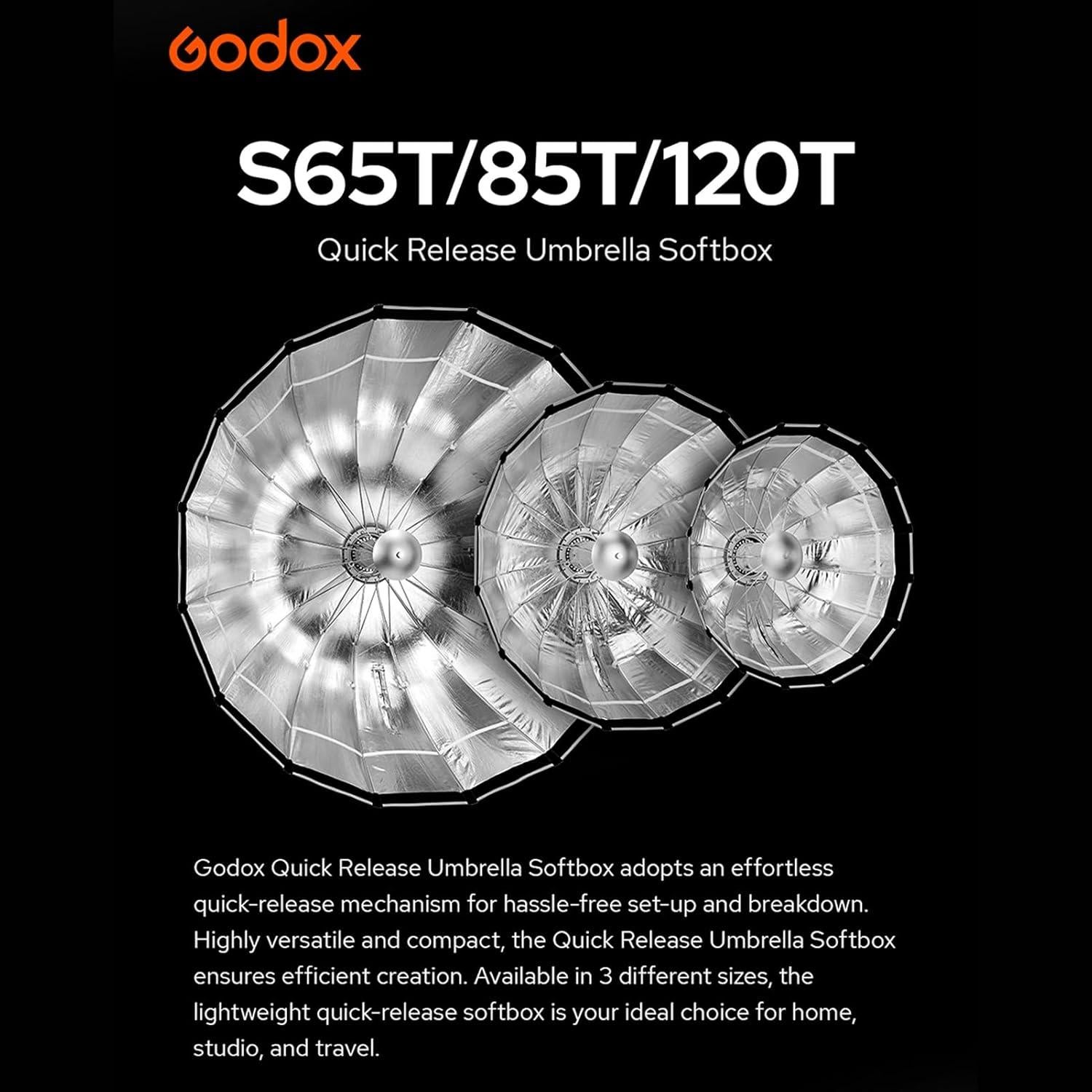 Godox S85T Softbox Paraguas 85cm Plegable para Estudio