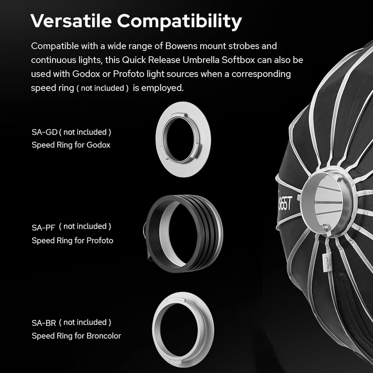 Godox S85T Softbox Paraguas 85cm Plegable para Estudio