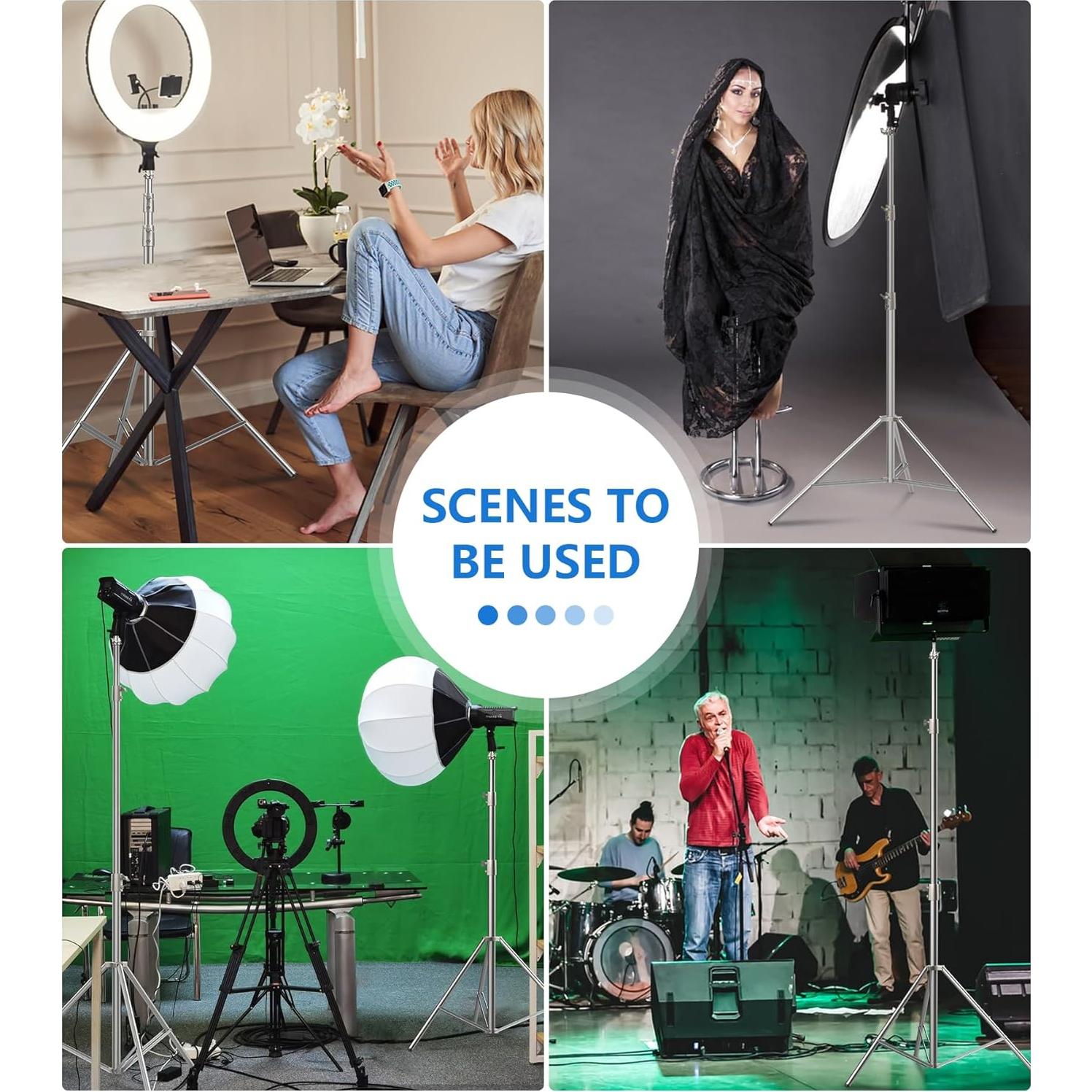 Soporte de Luz de Acero Inoxidable Sdfghj 2.8m Ajustable