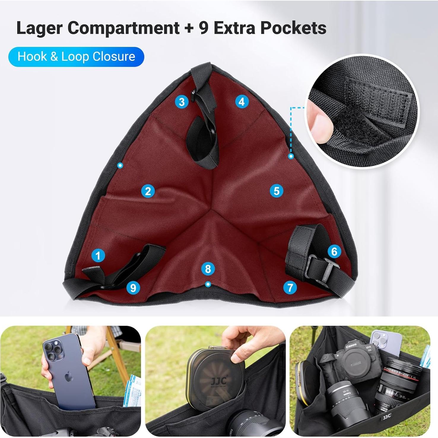 Bolsa de Peso para Trípode JJC TSB-M, 20 kg, 9 Bolsillos