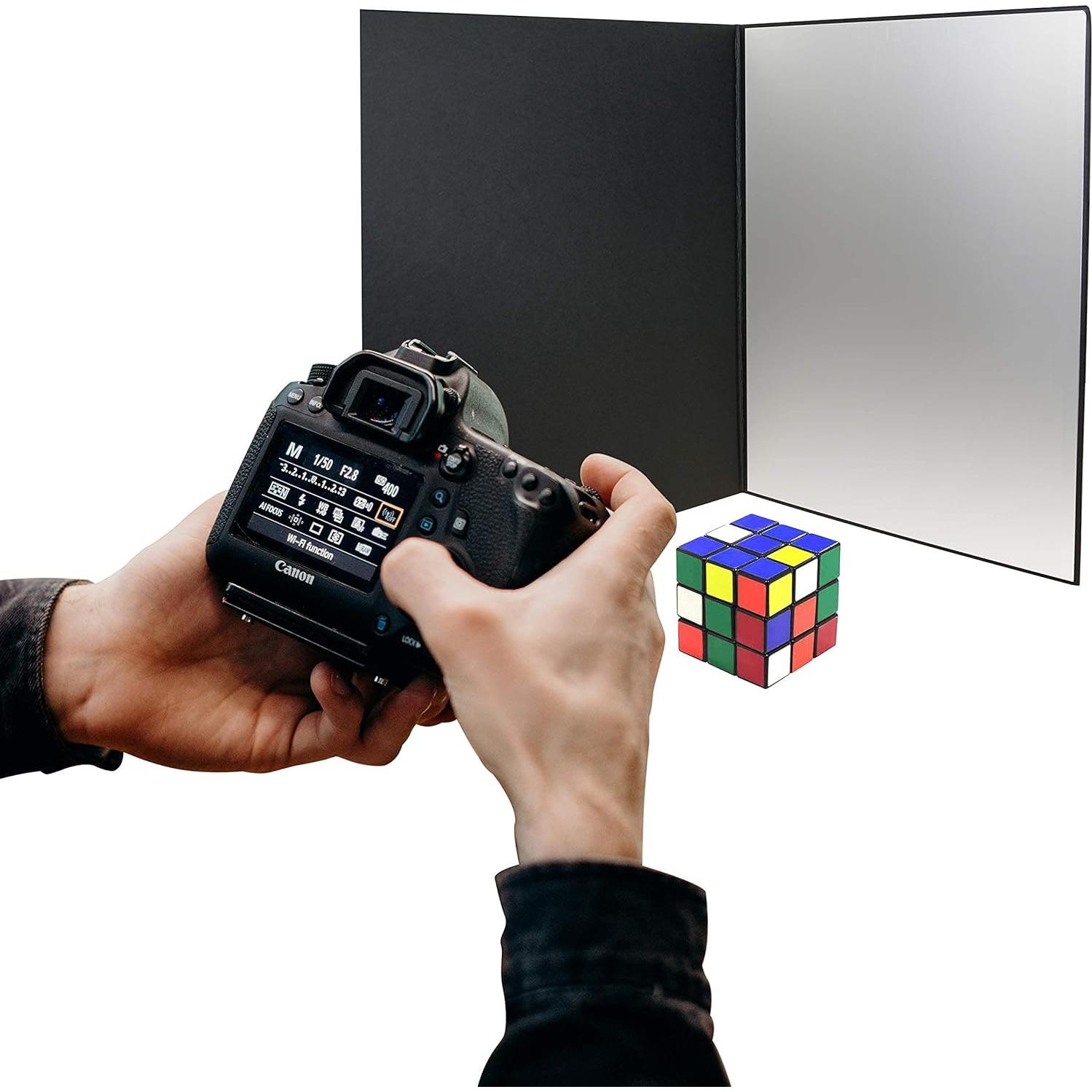 Reflector de Cartón Plegable IFAMIO 3 en 1 para Fotografía A4