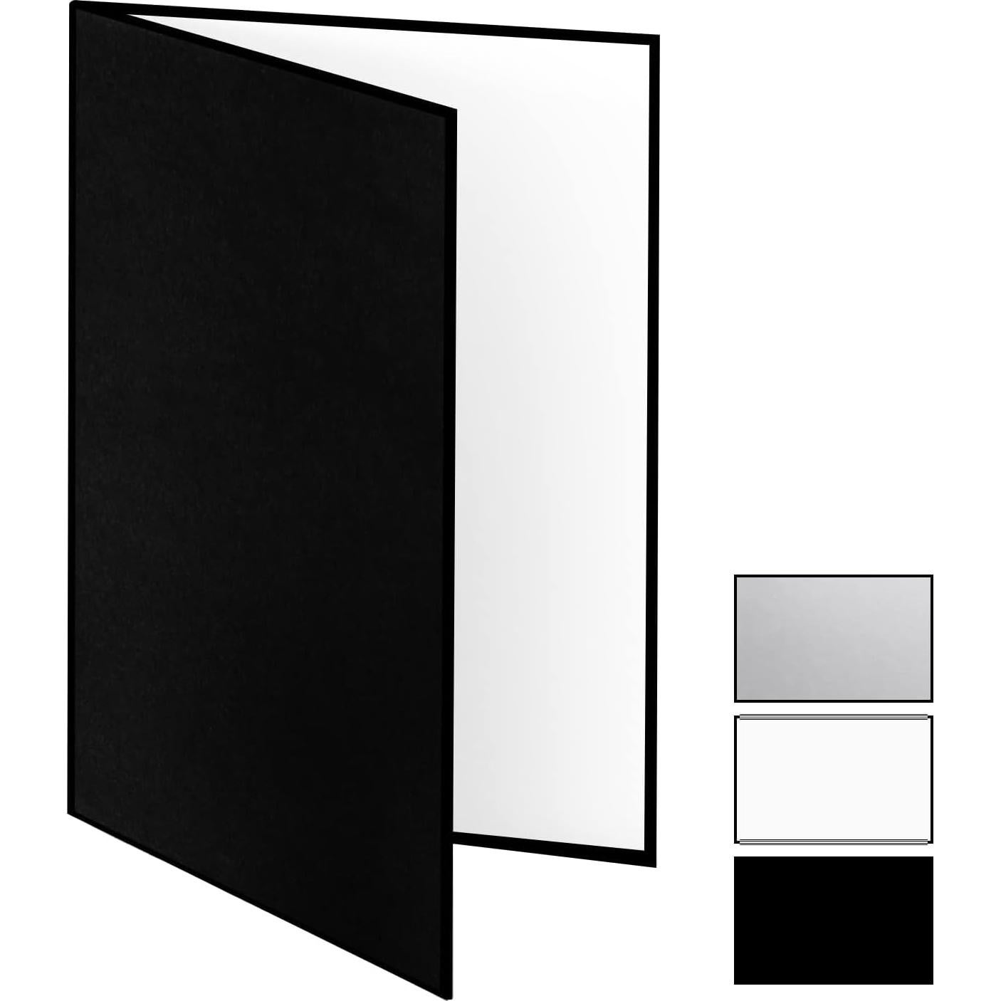 Reflector de Luz 3 en 1 YUOCU A4 Plegable - Negro, Plata, Blanco