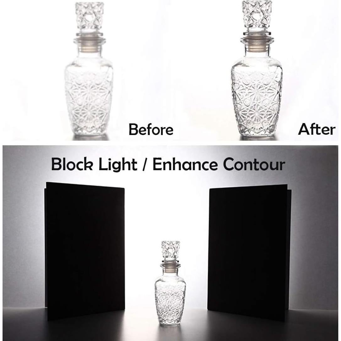 Reflector de Luz 3 en 1 YUOCU A4 Plegable - Negro, Plata, Blanco