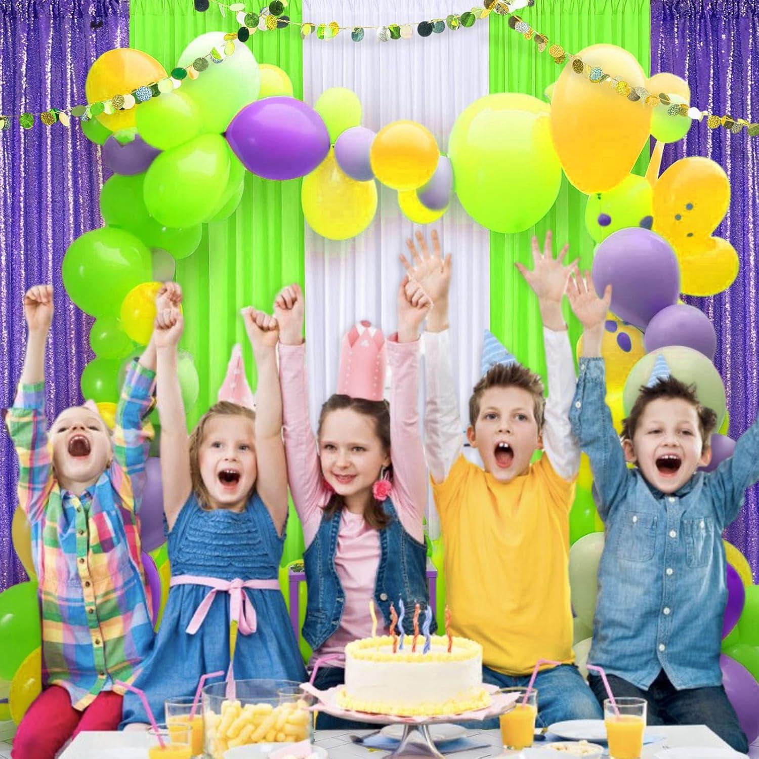 Cortina de Fondo Verde Claro ZEBMOON 2 Paneles 5x7ft