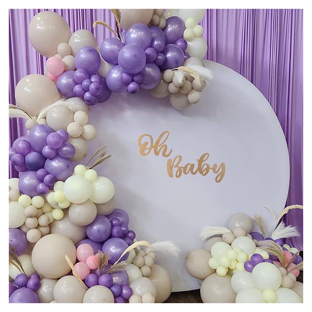 Cubierta de Fondo Redonda Blanca 2.29m MINEMYI para Bodas