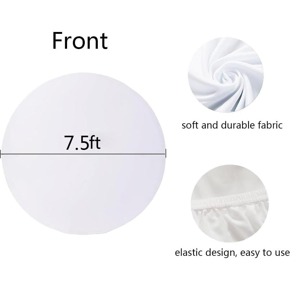 Cubierta de Fondo Redonda Blanca 2.29m MINEMYI para Bodas