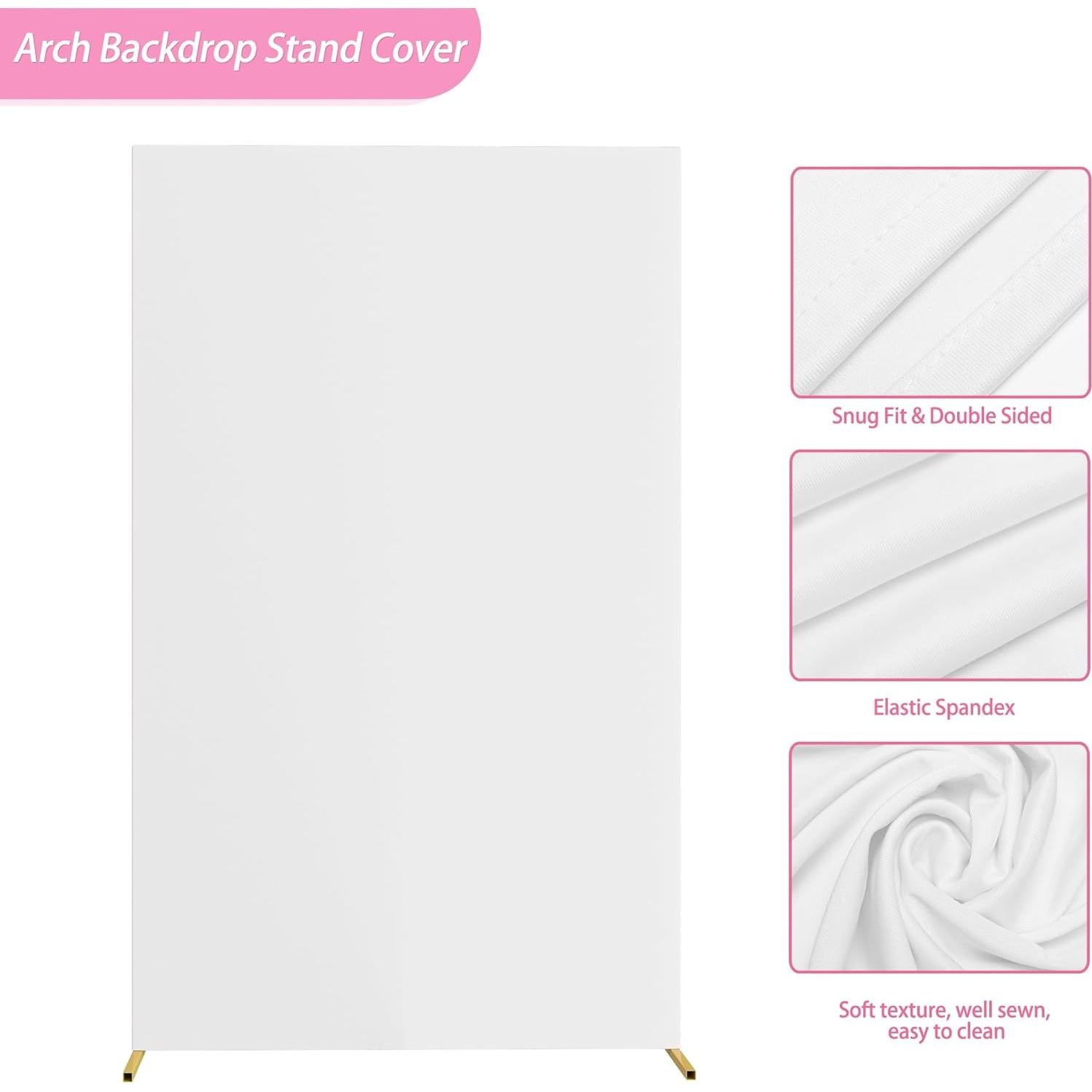 Cubierta de Arco de Boda Fomcet Spandex 2.01m x 1.22m Blanca