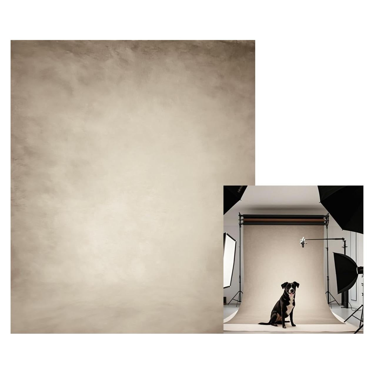 Fondo de Fotografía Abstracto HMTFOTO 2.44x3.05m Marrón Claro