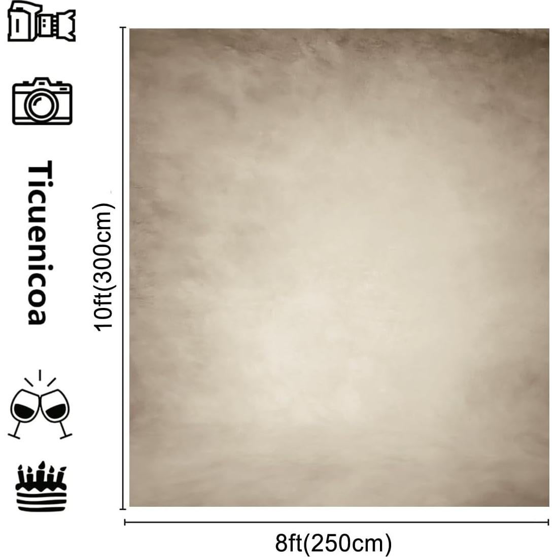 Fondo de Fotografía Abstracto HMTFOTO 2.44x3.05m Marrón Claro