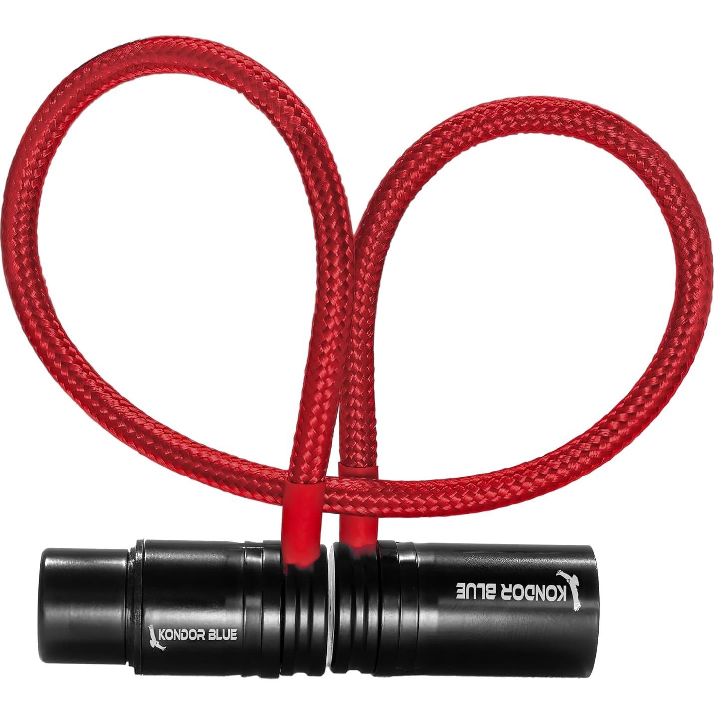 Cable XLR KONDOR BLUE 40.64 cm ángulo recto rojo