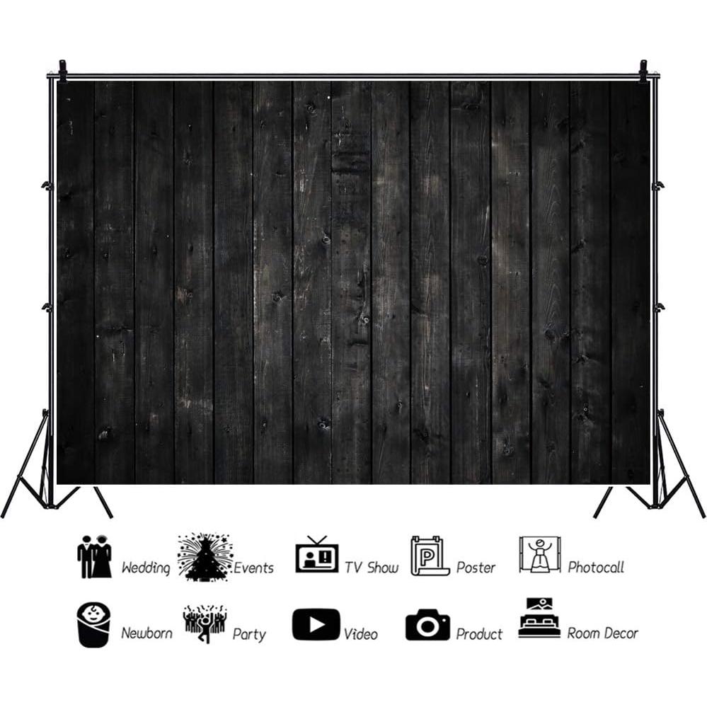 Fondo Fotográfico OERJU 180x120cm Madera Oscura Vintage