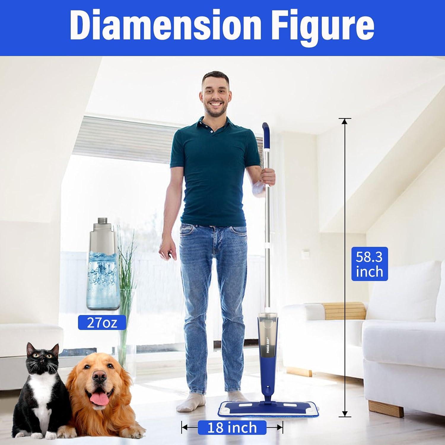 Mopa Profesional Zoonlion con Spray y 3 Paños Reutilizables