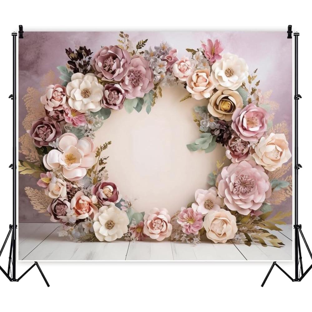 Fondo de Fotografía Floral Rosa 3x2.5m Caaerttply para Eventos