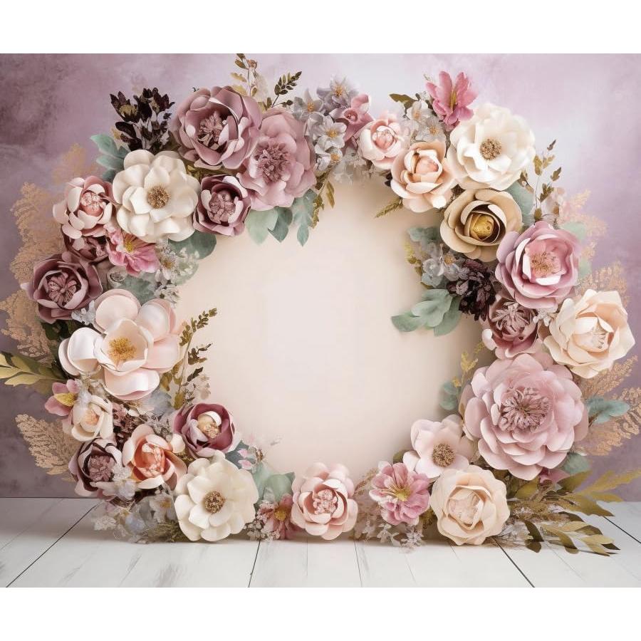 Fondo de Fotografía Floral Rosa 3x2.5m Caaerttply para Eventos