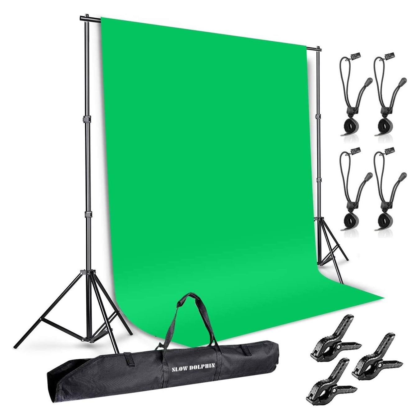 Kit Soporte de Fondo SLOW DOLPHIN 100% Algodón Verde 2.1x3m