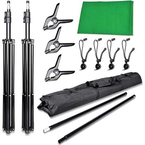 Kit Soporte de Fondo SLOW DOLPHIN 100% Algodón Verde 2.1x3m