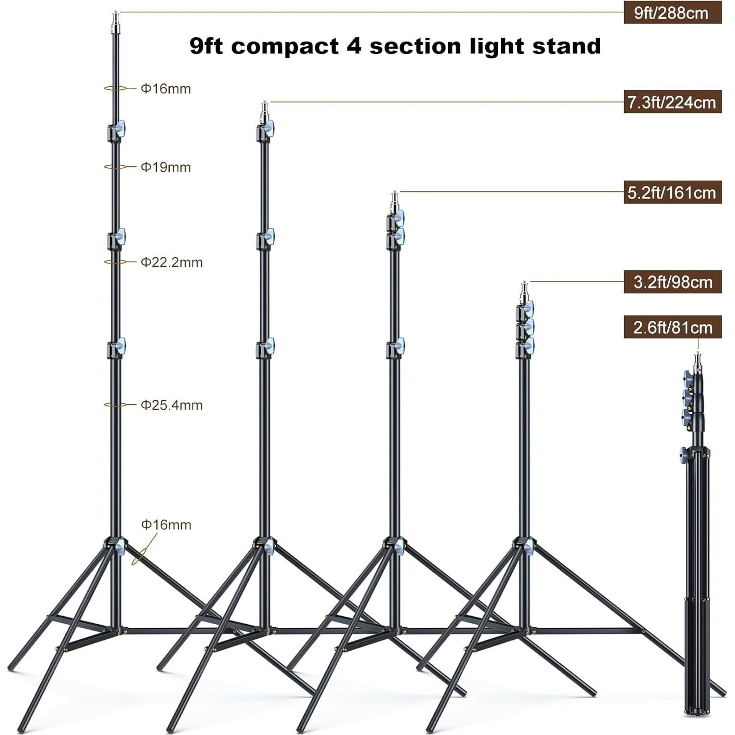 Trípodes de Luz LINCO Zenith 288 cm con Soporte para Teléfono