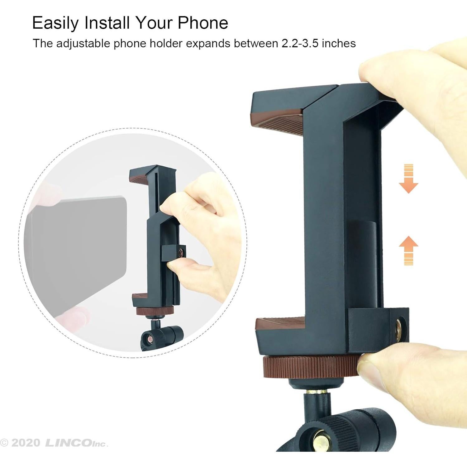 Trípodes de Luz LINCO Zenith 288 cm con Soporte para Teléfono